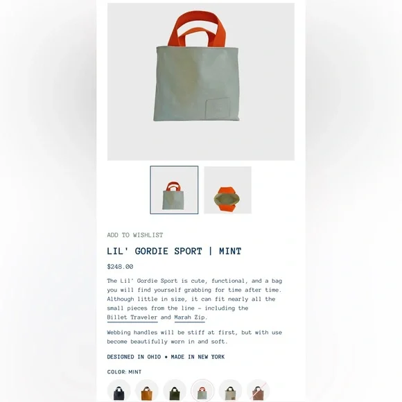 Blair Ritchey Lil Gordie Sport in Mint with Blair Ritchey French Ribbon in Mint - Picture 11 of 14